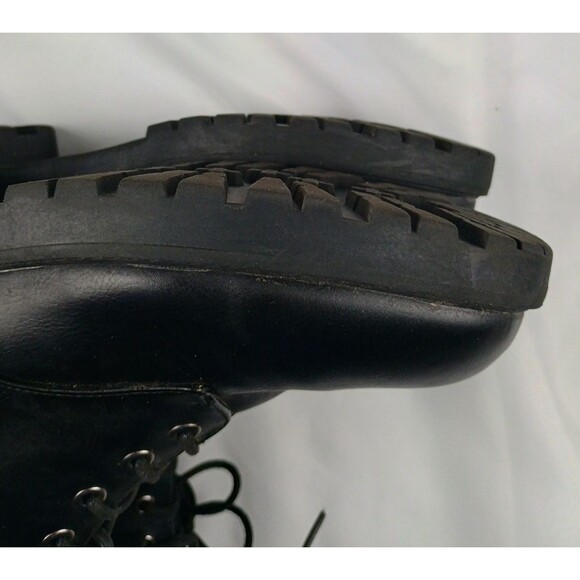 Womens Black Boots Lace & Zipper US Womens 10.5 Measured Torrid main image 3